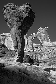 Molar Rock and Angel Arch, Canyonlands