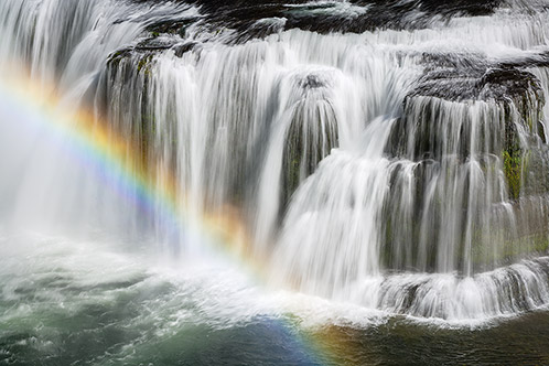 Lower Lewis River Falls and Rainbow, Washington