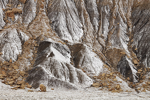 Book Cliffs, Textures in Snow, Landscape Photograph by Dean M. Chriss