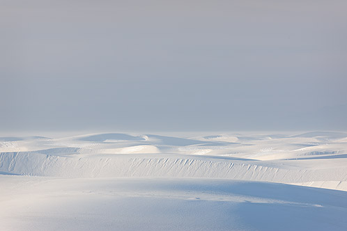 Gypsum Dunes and Snow, Landscape Photograph by Dean M. Chriss