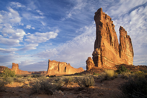 Sandstone Fins, Arches National Park, Landscape Photograph by Dean M. Chriss
