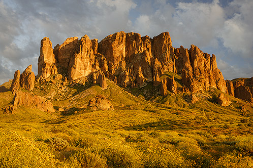 Superstition Mountains, Arizona, Springtime, Landscape Photograph by Dean M. Chriss